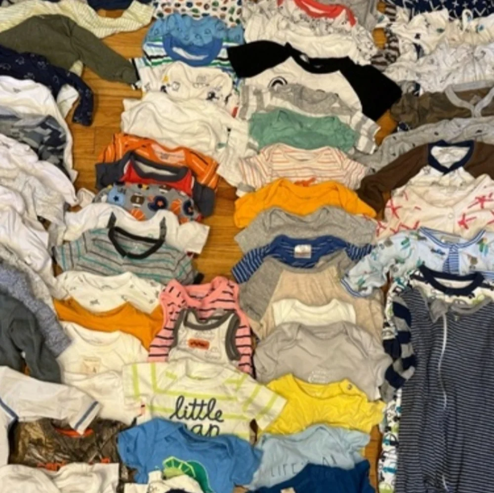 10 Piece 3 & 3-6 Month Boy Baby clothes lot bundle 8 Used 2 New - Picture 1 of 5